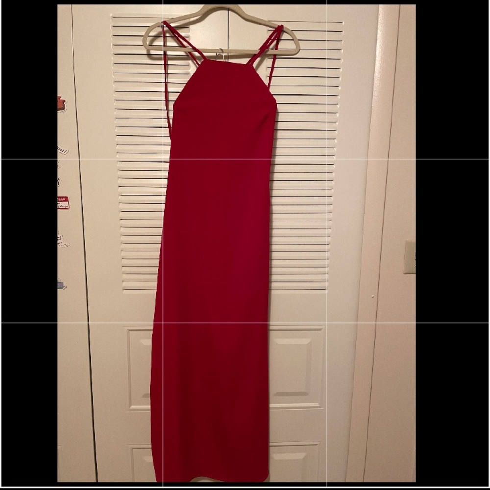 Red maxi dress